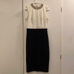 Midi dress front-slit, size 6, worn-good